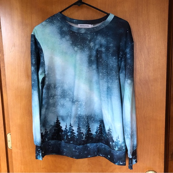 MISSLOOK Tops - NWOT Midnight sky jersey